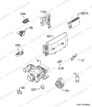 Взрыв-схема посудомоечной машины Ikea VALGJORD 90305327 - Схема узла Electrical equipment 268