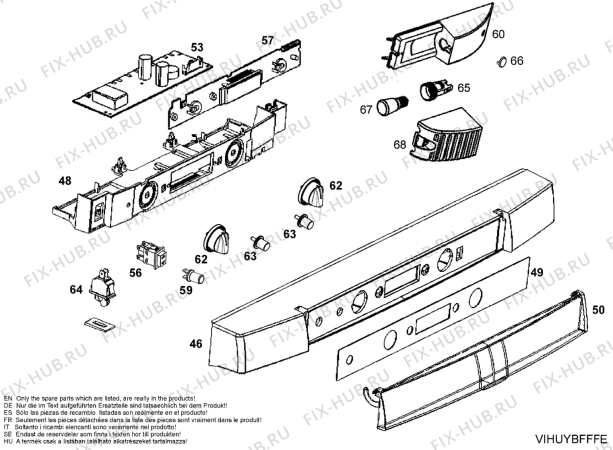 Взрыв-схема холодильника Arthurmartinelux ANB3450 - Схема узла Electrical equipment 268