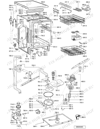 Схема №2 GSF 5000/5 EX WS с изображением Модуль (плата) управления для электропосудомоечной машины Whirlpool 481221838379