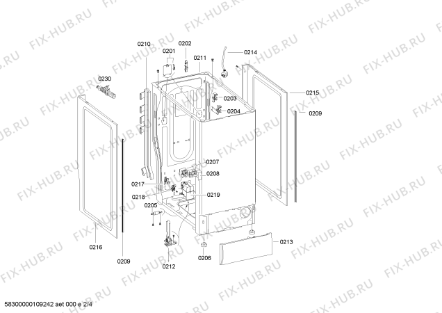 Схема №2 WOPI600M PITSOS WOPI600M с изображением Панель управления для стиральной машины Bosch 00444032