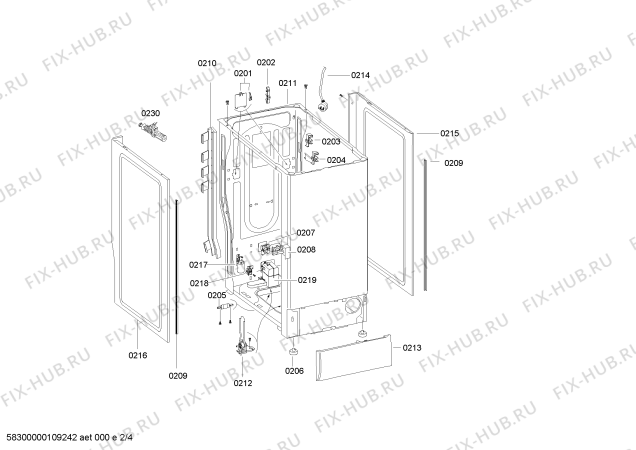 Схема №2 3TL930CM Balay TL930CM с изображением Рамка для стиральной машины Bosch 00470488