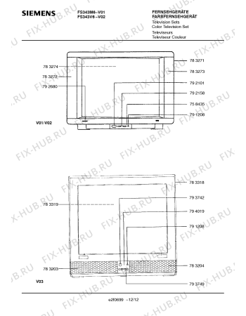Схема №6 FS343V6 с изображением Инструкция по эксплуатации для телевизора Siemens 00531131
