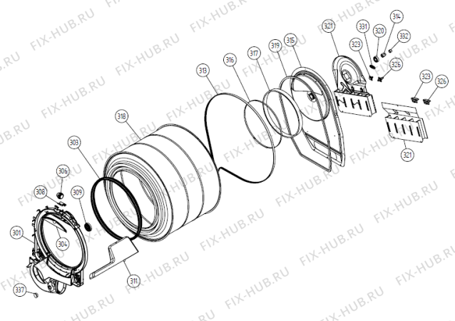 Взрыв-схема стиральной машины Gorenje ES 5 EC (cond) IT   -Grey #316780138 (900002812, TDC44IT) - Схема узла 03