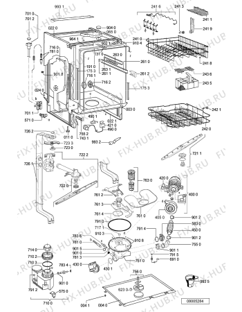 Схема №1 GSI 670 E с изображением Панель для электропосудомоечной машины Whirlpool 481245372851