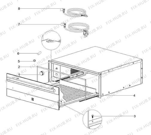 Взрыв-схема микроволновой печи Electrolux EEDP2080AX - Схема узла Section 5