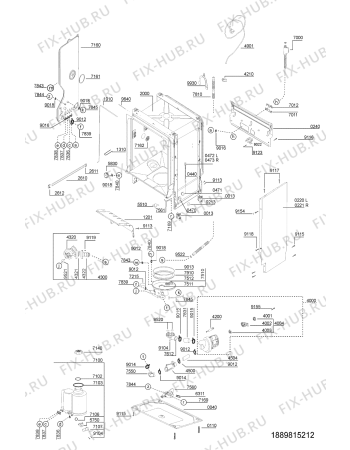 Схема №1 ADL 334/1 WH с изображением Обшивка для посудомойки Whirlpool 481290502240