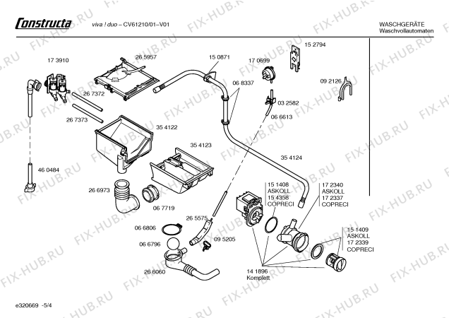 Взрыв-схема стиральной машины Constructa CV61210 VIVA! DUO - Схема узла 04