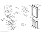 Схема №1 KGN36XW30U Bosch с изображением Дверь для холодильной камеры Bosch 00715894