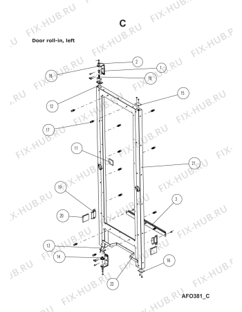 Схема №11 AFO 381 с изображением Уплотнитель (прокладка) для духового шкафа Whirlpool 482000022161