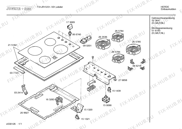 Схема №1 T31JR15 с изображением Инструкция по эксплуатации для электропечи Bosch 00523647