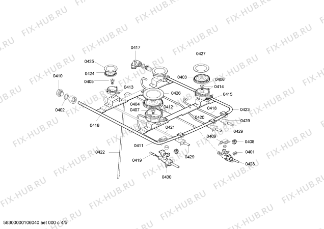 Схема №2 HSF11K30NA ML1 с изображением Дверь для плиты (духовки) Bosch 00474339