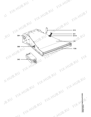 Взрыв-схема плиты (духовки) Aeg Electrolux B5742-4-A  FRANCE - Схема узла Ventilation