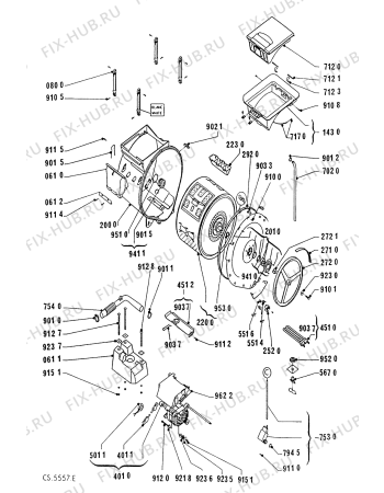 Схема №1 AWF 245/IG с изображением Гидрошланг для стиральной машины Whirlpool 481953028503