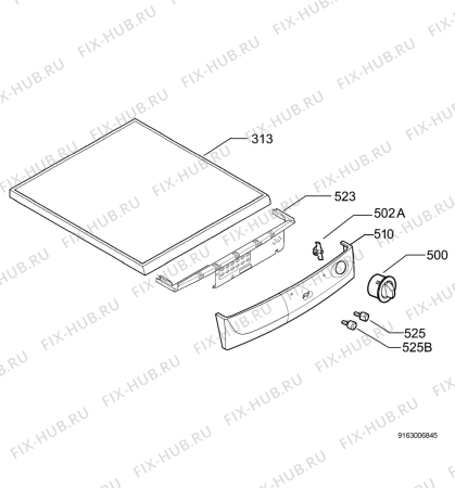 Взрыв-схема сушильной машины Zanussi Electrolux TC7102S - Схема узла Command panel 037