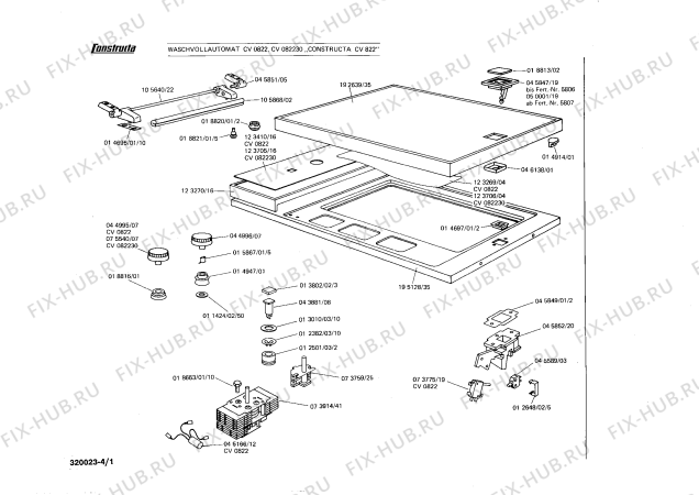 Схема №1 CV0822 с изображением Уплотнитель для стиральной машины Bosch 00045850