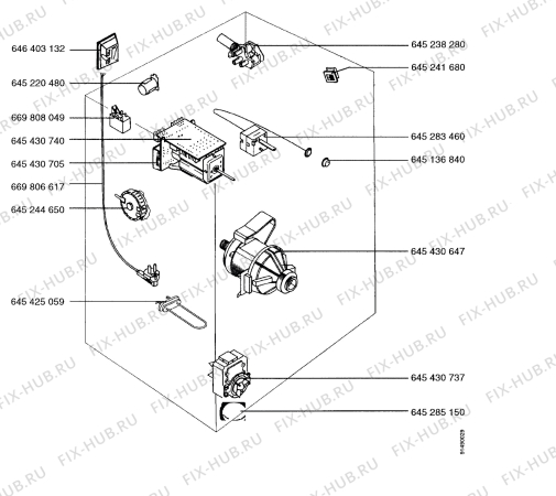 Взрыв-схема стиральной машины Aeg LAV6020W - Схема узла Section 5