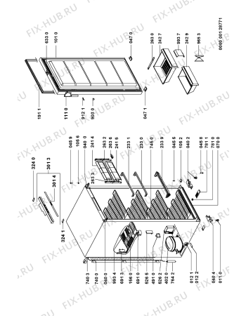Схема №1 AFG 7240 с изображением Блок питания для холодильника Whirlpool 481221778158