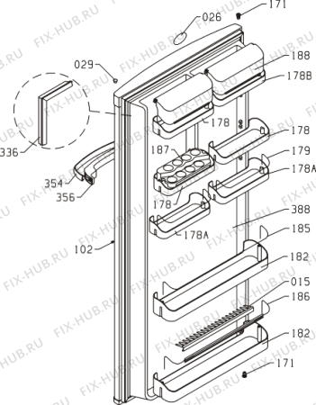 Взрыв-схема холодильника Frigidaire RLE1008A (224802, HS2966) - Схема узла 02