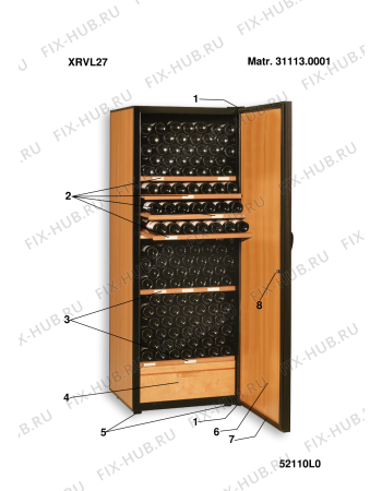 Схема №1 XRVL27 (F030101) с изображением Запчасть для холодильной камеры Indesit C00051228