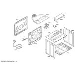 Схема №1 3HF504XP с изображением Передняя часть корпуса для электропечи Bosch 00662340