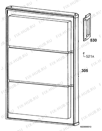 Взрыв-схема холодильника Funix FA1304 - Схема узла Door 003