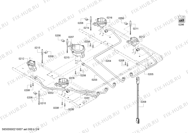 Схема №2 NGMP056UC Bosch с изображением Труба для духового шкафа Bosch 11022168