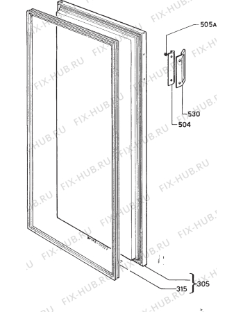 Взрыв-схема холодильника Electrolux GSN2000 - Схема узла Door 003