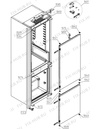 Взрыв-схема холодильника Gorenje NRKI4181A1(730322, HZFI2728RFB) - Схема узла 05