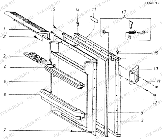 Взрыв-схема холодильника Indesit ETMC152 (F012098) - Схема узла