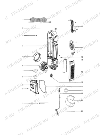 Взрыв-схема пылесоса Electrolux Z5710 - Схема узла Cabinet + Electrical Equipment