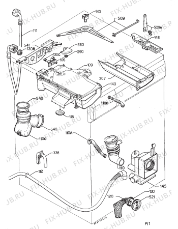 Взрыв-схема стиральной машины Zanussi FL924N - Схема узла Hydraulic System 272