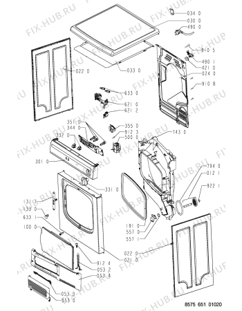 Схема №1 AWZ 867 с изображением Колёсико Whirlpool 481236118293