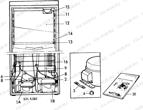 Взрыв-схема холодильника Privileg P3836 - Схема узла C10 Cold, users manual