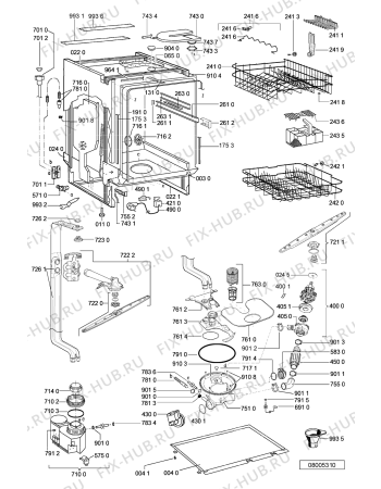 Схема №2 W 74 с изображением Обшивка для посудомоечной машины Whirlpool 481245372594