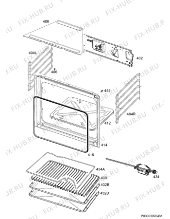 Взрыв-схема плиты (духовки) Zanussi ZOG15311XK - Схема узла Oven