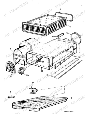 Взрыв-схема стиральной машины Husqvarna Electrolux QW286T - Схема узла Dryer equipment