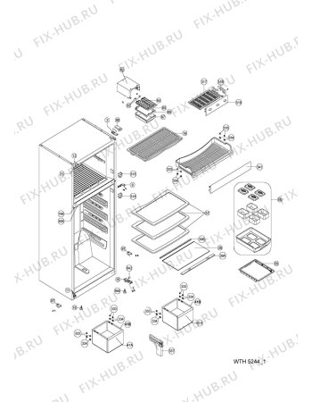 Схема №3 WTH5244 NFM с изображением Элемент корпуса для холодильника Whirlpool 482000010031