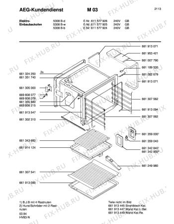 Взрыв-схема плиты (духовки) Aeg COMP. 5308B-W GB - Схема узла Section5