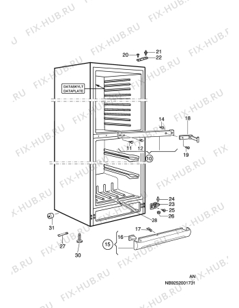 Взрыв-схема холодильника Privileg 741197-8/40735 - Схема узла C10 Cabinet