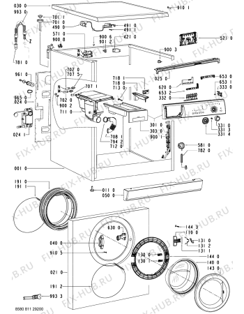 Схема №1 FL 1260 NB с изображением Микромодуль для стиральной машины Whirlpool 480111102936