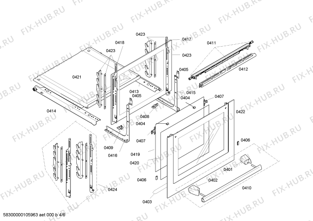 Схема №2 HB754650F с изображением Фронтальное стекло для духового шкафа Siemens 00474543