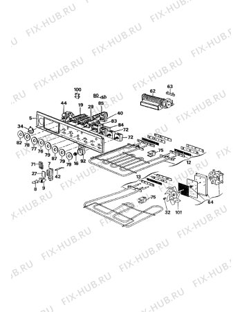 Взрыв-схема плиты (духовки) Electrolux CO1345P1 - Схема узла Oven equipment