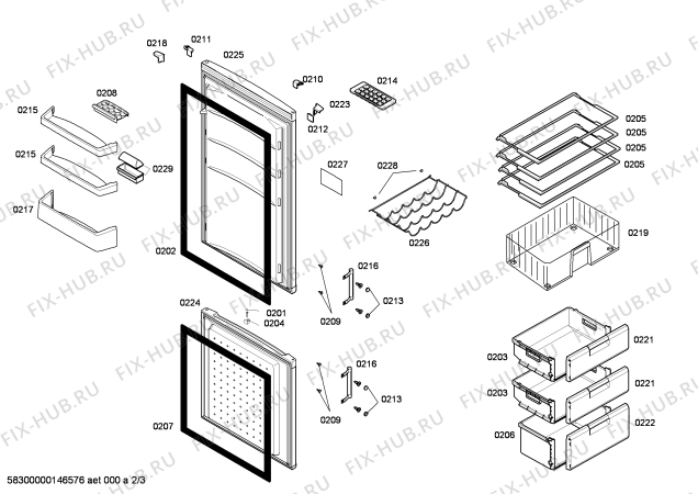 Схема №1 KG33VE77 с изображением Выдвижной ящик для холодильника Siemens 00669626