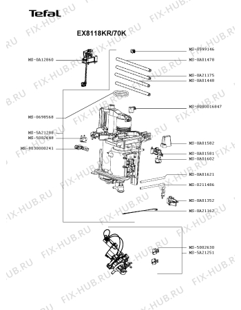 Схема №1 EX8118KR/70K с изображением Микромодуль для кофеварки (кофемашины) Tefal MS-8030000861