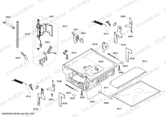 Схема №4 SE25A930 family с изображением Сливной шланг для посудомойки Bosch 00490616