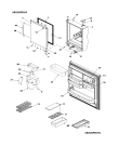 Схема №4 AB2526PEKW с изображением Дверка для холодильной камеры Whirlpool 482000094409