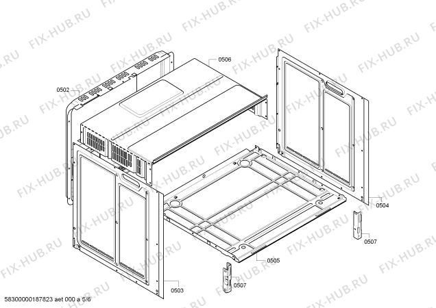 Схема №2 HBN532E1F с изображением Инструкция по эксплуатации для духового шкафа Bosch 18014115