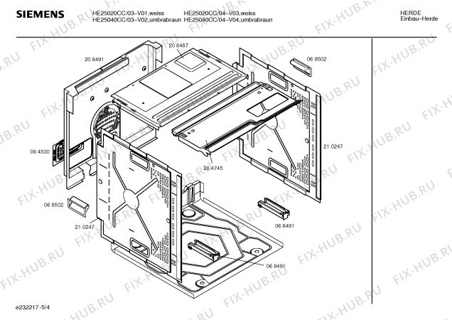 Схема №2 HE25040CC с изображением Верхний нагревательный элемент для плиты (духовки) Siemens 00209576