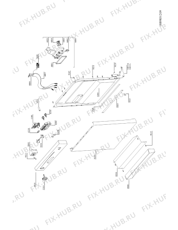 Схема №1 ADL 941 WH с изображением Панель для электропосудомоечной машины Whirlpool 481245370949