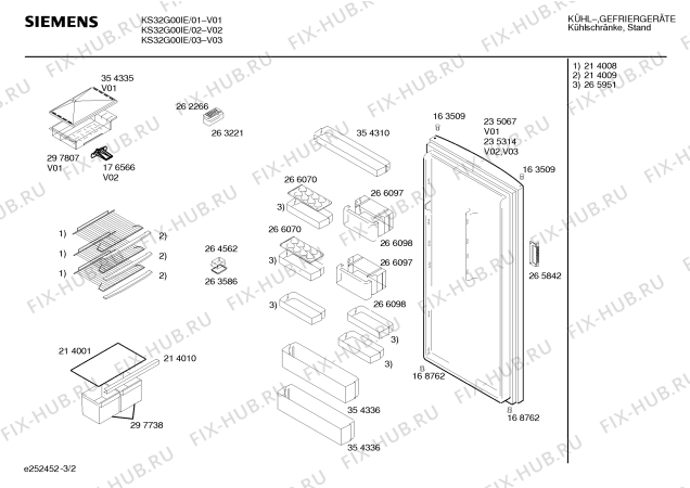 Схема №2 KS34G00IE с изображением Ванна для холодильника Siemens 00354335